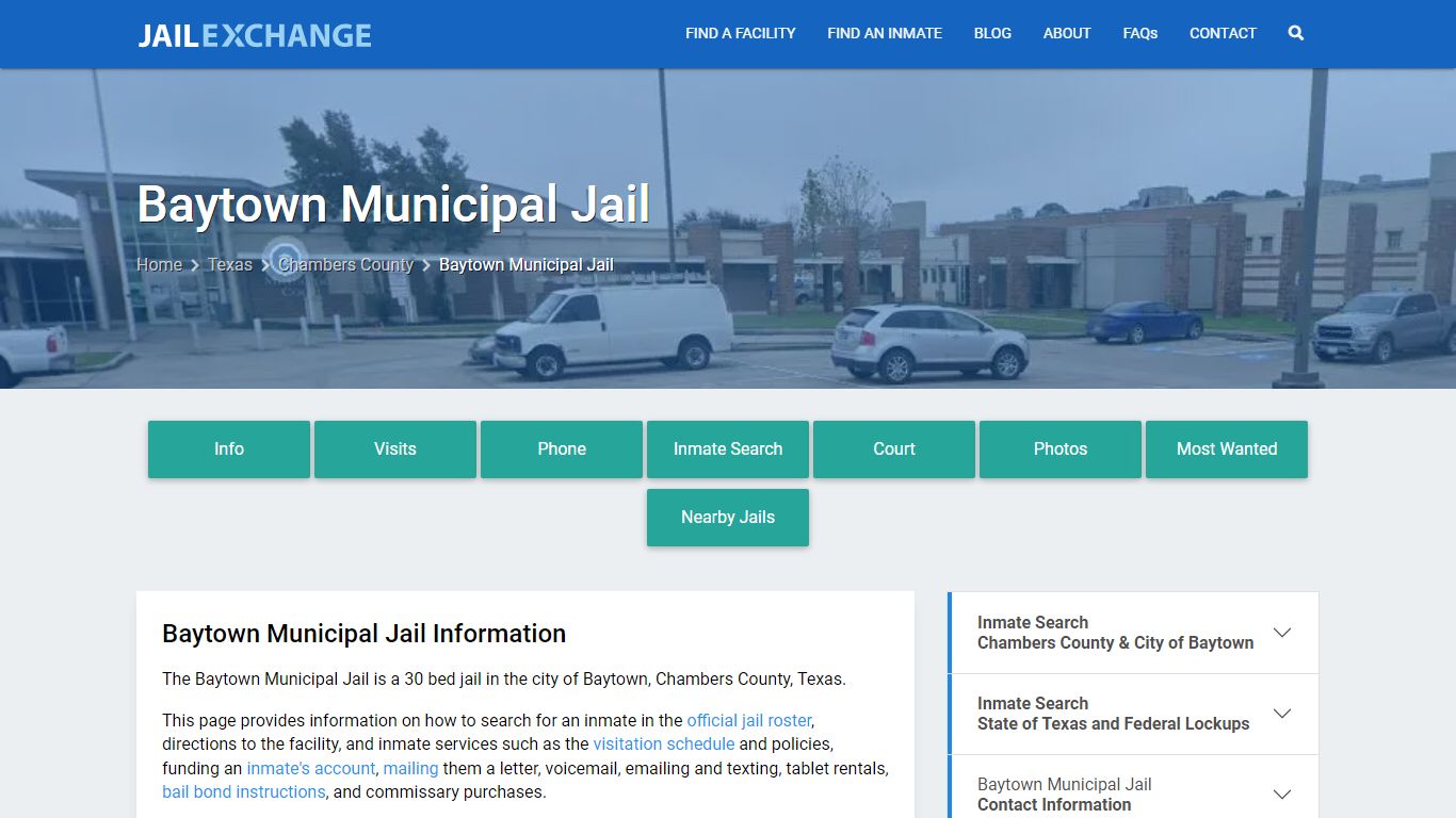 Baytown Municipal Jail, TX Inmate Search, Information